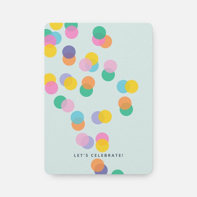 Colourful Confetti Mint Green Kids Birthday Invitation (Creator Uploaded)