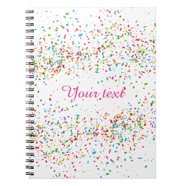 Colourful confetti notebook (Front)