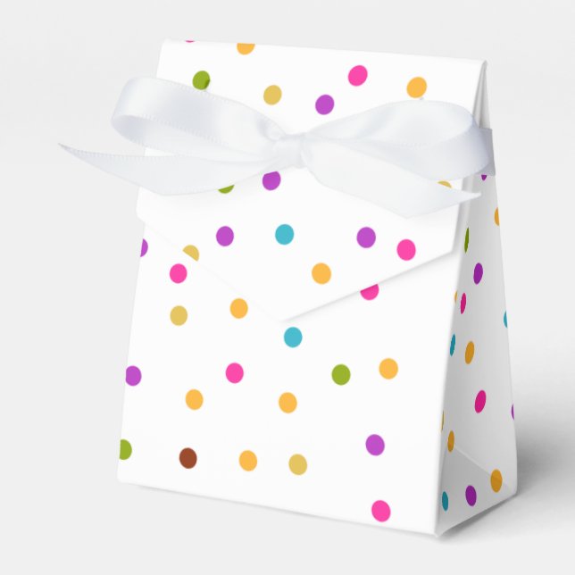 Colourful confetti pattern gift bag favour box (Front Side)
