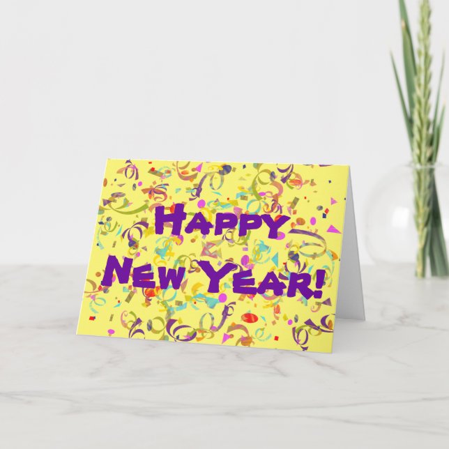 Colourful Confetti Personalised Special Occasion Holiday Card (Front)