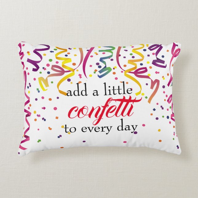 Colourful Confetti Pillow (Front)