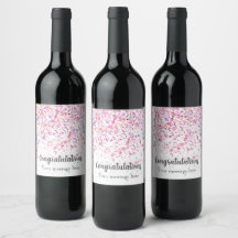Colourful Confetti Pink Watercolor Personalised