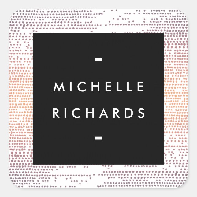 Colourful Confetti Rain Pattern Modern Square Sticker (Front)