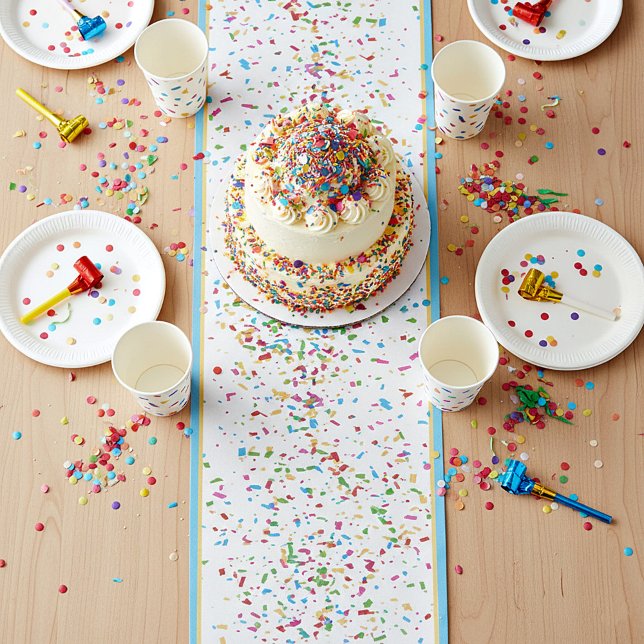 Colourful confetti short table runner (Creator Uploaded)