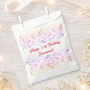 Colourful Confetti Special Occasion Template  Favour Bags