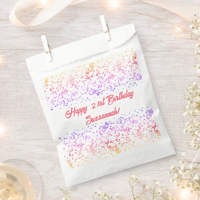 Colourful Confetti Special Occasion Template  Favour Bags (Clipped)