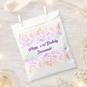 Colourful Confetti Special Occasion Template Favour Bags