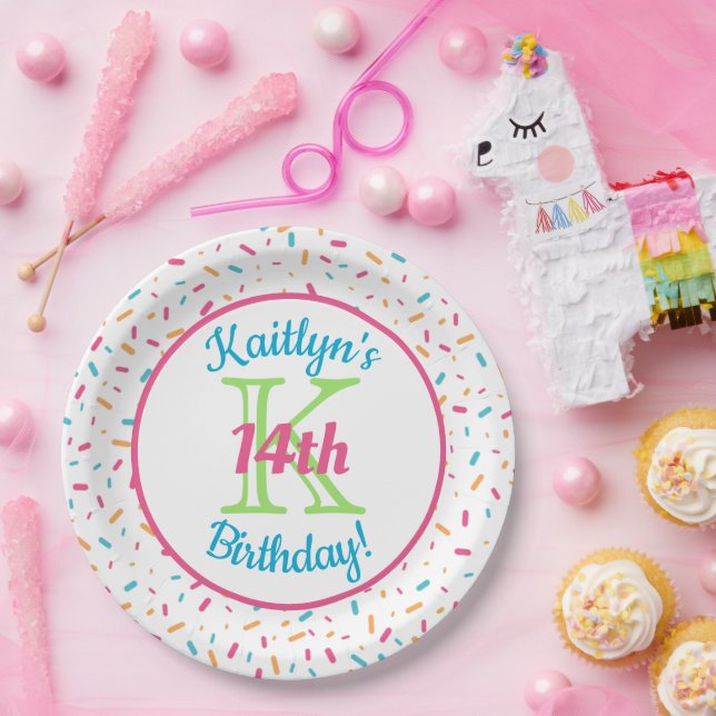 Colourful Confetti Sprinkles | Paper Party Plate (Party)