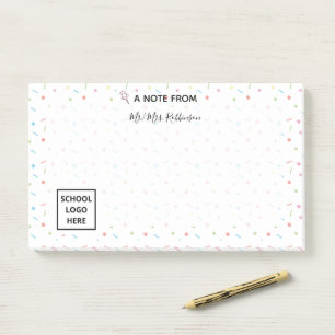 Colourful Confetti Stars and Chocolate Rain Teache Post-it Notes