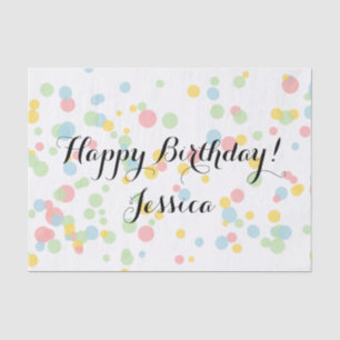 Colourful confetti tissue paper for gift wrapping