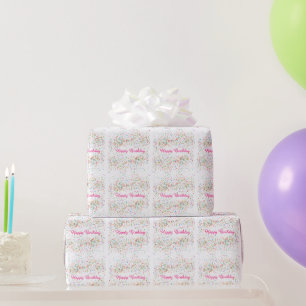 Colourful confetti wrapping paper