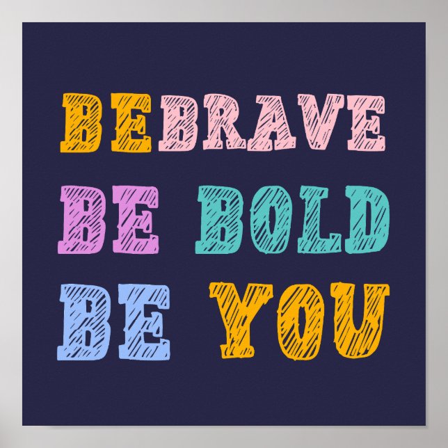 Colourful Confidence - Nursery Inspirational Quote Poster (Front)