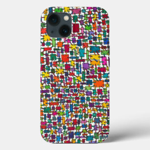 Colourful Connected Blocks iPhone 13 Case
