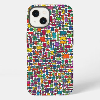 Colourful Connected Blocks iPhone 13 Case