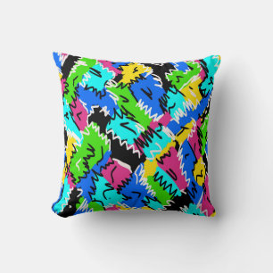 Colourful Contemporary Patchwork Abstract Cushion