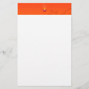 Colourful Contemporary Red Deepa Diwali Stationery