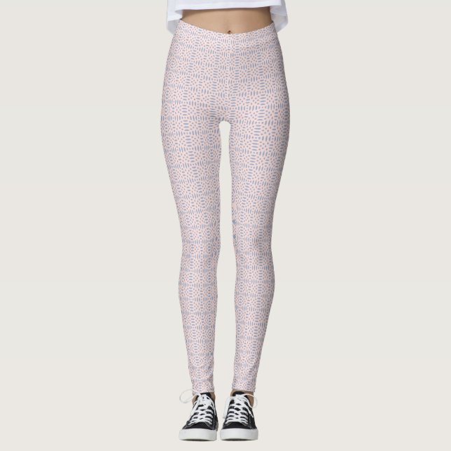 Colourful Contemporary Shapes Pattern Leggings (Front)