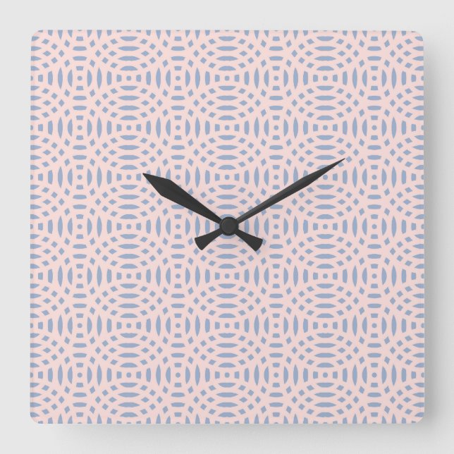 Colourful Contemporary Shapes Pattern Square Wall Clock (Front)