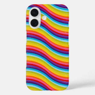 colourful contemporary stripes iPhone 16 case
