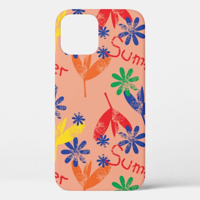 Colourful contemporary summer floral collage with  Case-Mate iPhone case (Back)