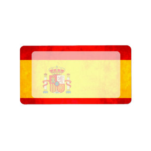 Colourful Contrast SpanishFlag Label