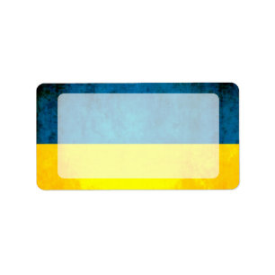 Colourful Contrast UkrainianFlag Label