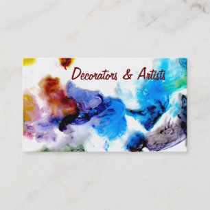 Colourful cool abstracts paints Business cards