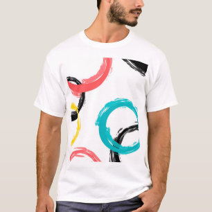 Colourful, cool, modern,trendy brush stroke T-Shirt