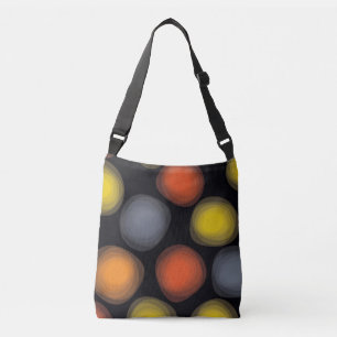 Colourful, cool, modern, trendy flower abstraction crossbody bag