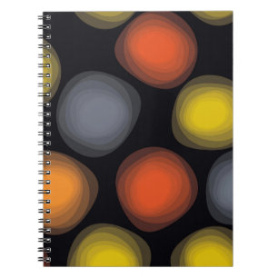 Colourful, cool, modern, trendy flower abstraction notebook