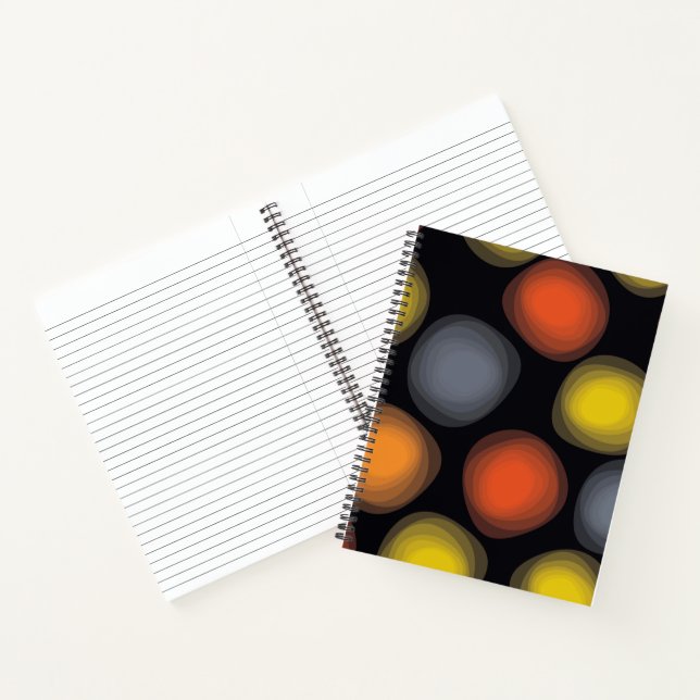 Colourful, cool, modern, trendy flower abstraction notebook (Inside)