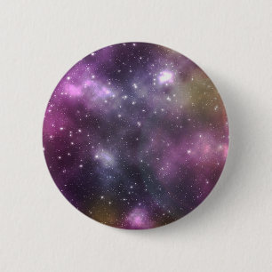 Colourful Cool Nebula and Stars in Space 6 Cm Round Badge
