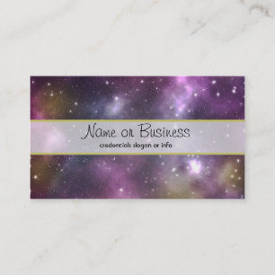 Colourful Cool Nebula and Stars in Space Business Card