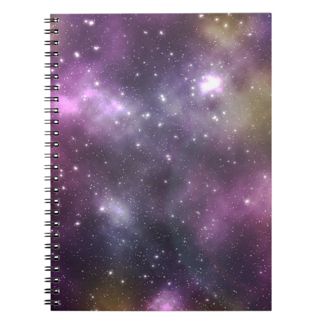 Colourful Cool Nebula and Stars in Space Notebook (Front)