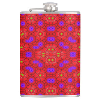 Colourful cool pattern hip flask