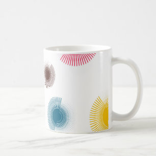 Colourful, cool, trend urban brush strokes circles coffee mug