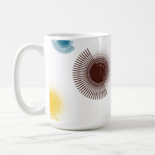 Colourful, cool, trend urban brush strokes circles coffee mug