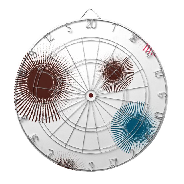 Colourful, cool, trend urban brush strokes circles dartboard (Front)