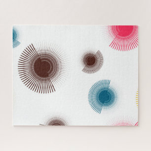 Colourful, cool, trend urban brush strokes circles jigsaw puzzle