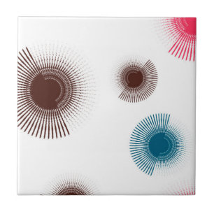 Colourful, cool, trend urban brush strokes circles tile