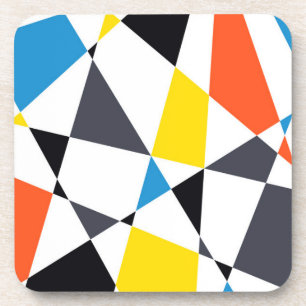 Colourful, cool, trendy, modern geometric shapes coaster