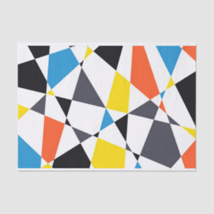 Colourful, cool, trendy, modern geometric shapes tissue paper