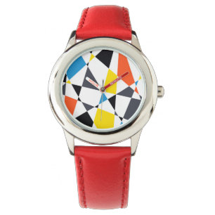 Colourful, cool, trendy, modern geometric shapes watch