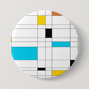 Colourful, cool, trendy, modern illustration art 7.5 cm round badge