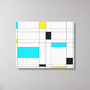 Colourful, cool, trendy, modern illustration art canvas print