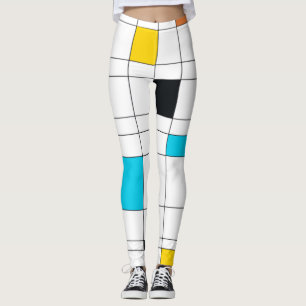 Colourful, cool, trendy, modern illustration art leggings