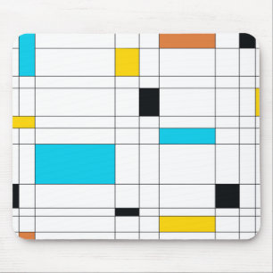 Colourful, cool, trendy, modern illustration art mouse mat
