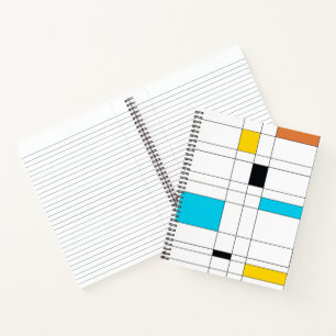 Colourful, cool, trendy, modern illustration art notebook
