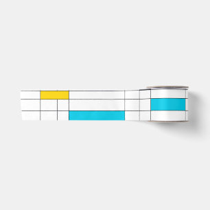 Colourful, cool, trendy, modern illustration art satin ribbon