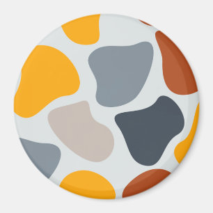 Colourful, cool, trendy, modern organic geometric magnet